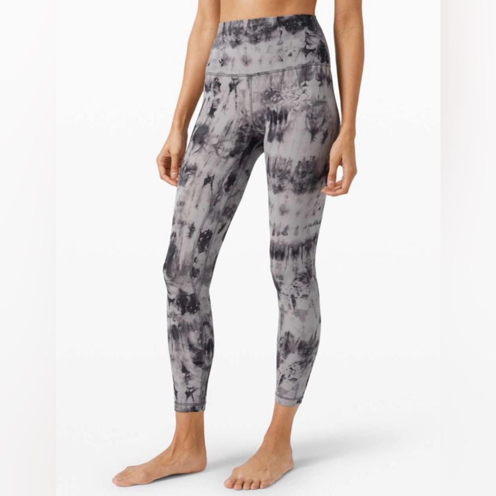 Lululemon Align Pant II 25” Game Day Dark Chrome Black Multi
